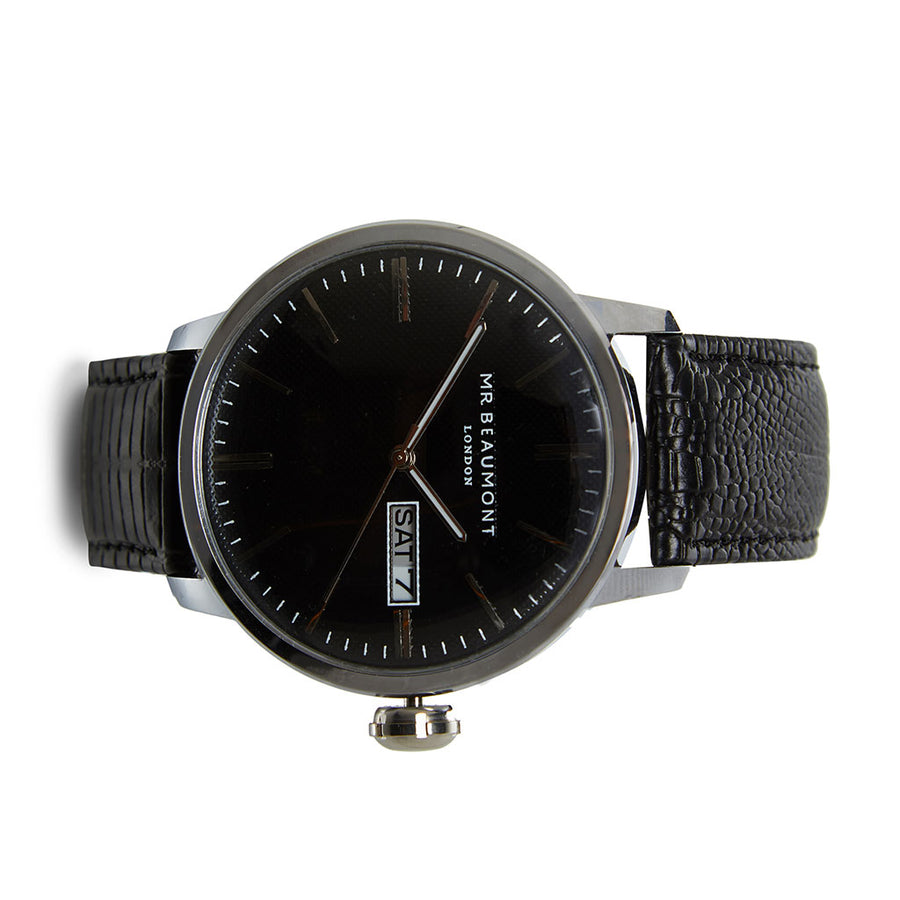 Mr Beaumont Vintage Silver Case/Black Dial