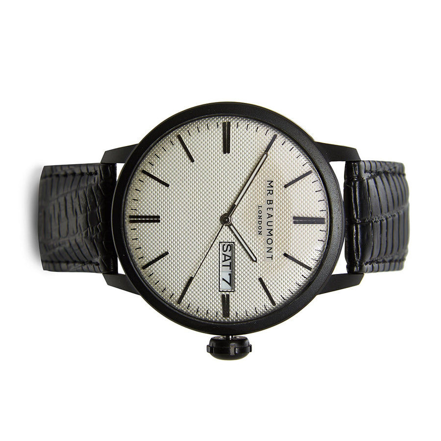 Mr Beaumont Vintage Black Case/Silver Dial