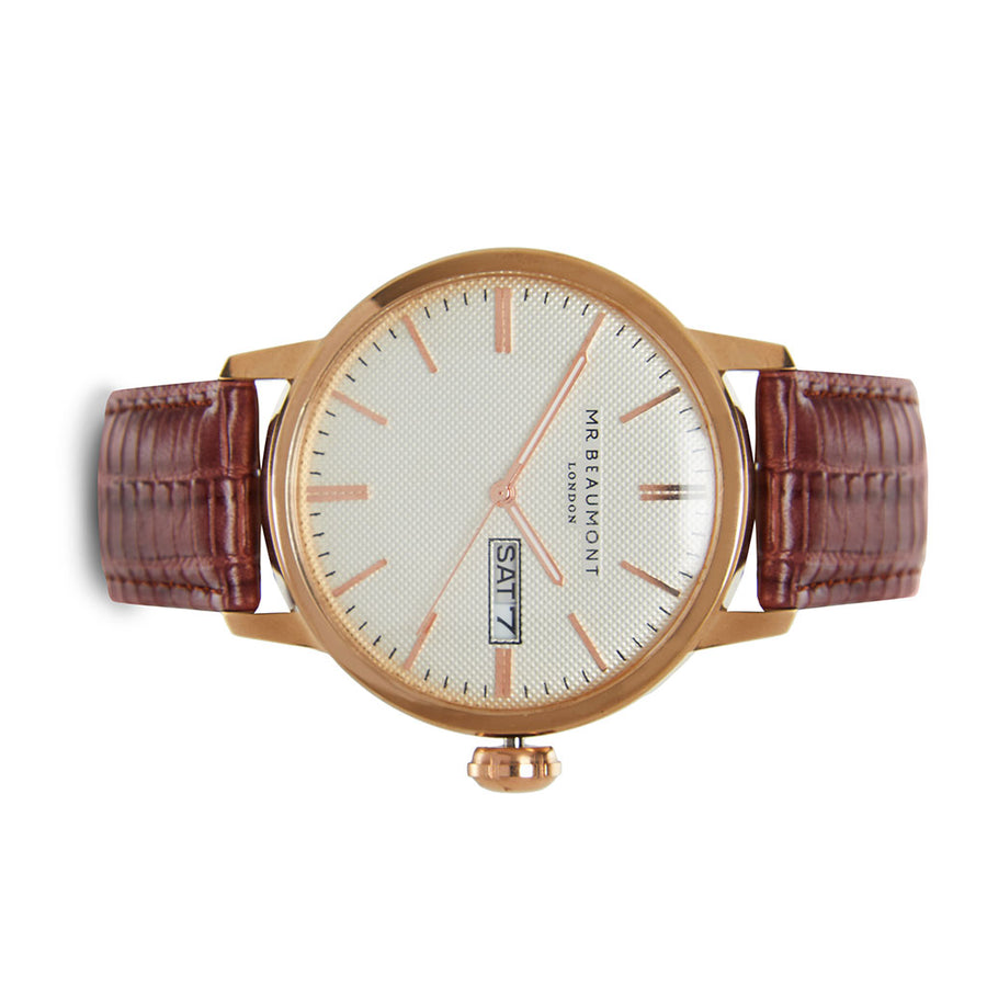 Mr Beaumont Vintage Brown/White Dial