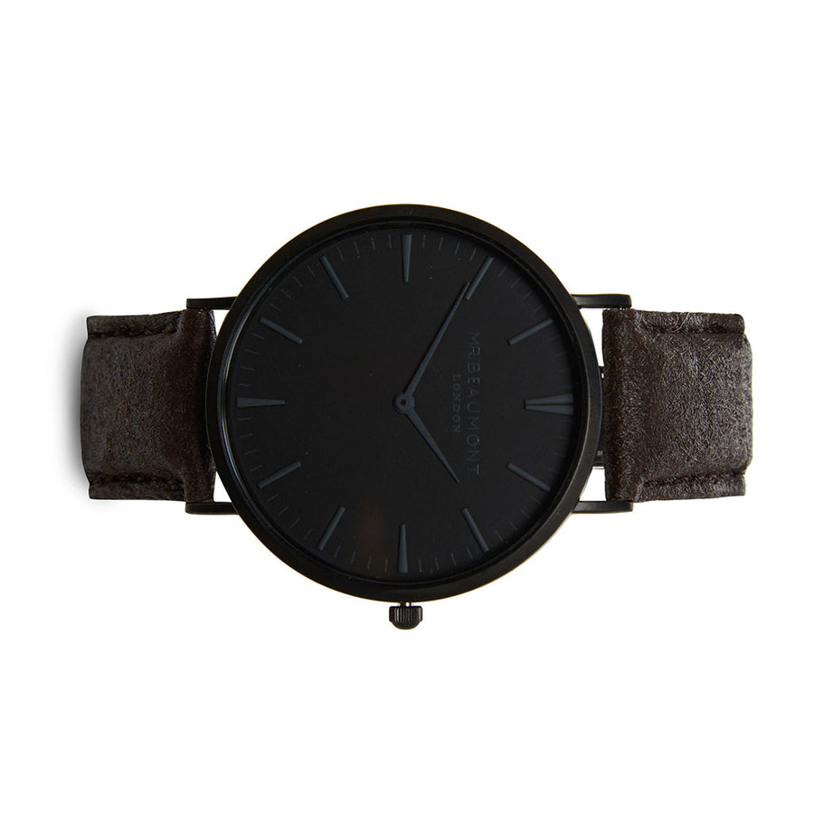Mr Beaumont Vegan Black Dial/Brown