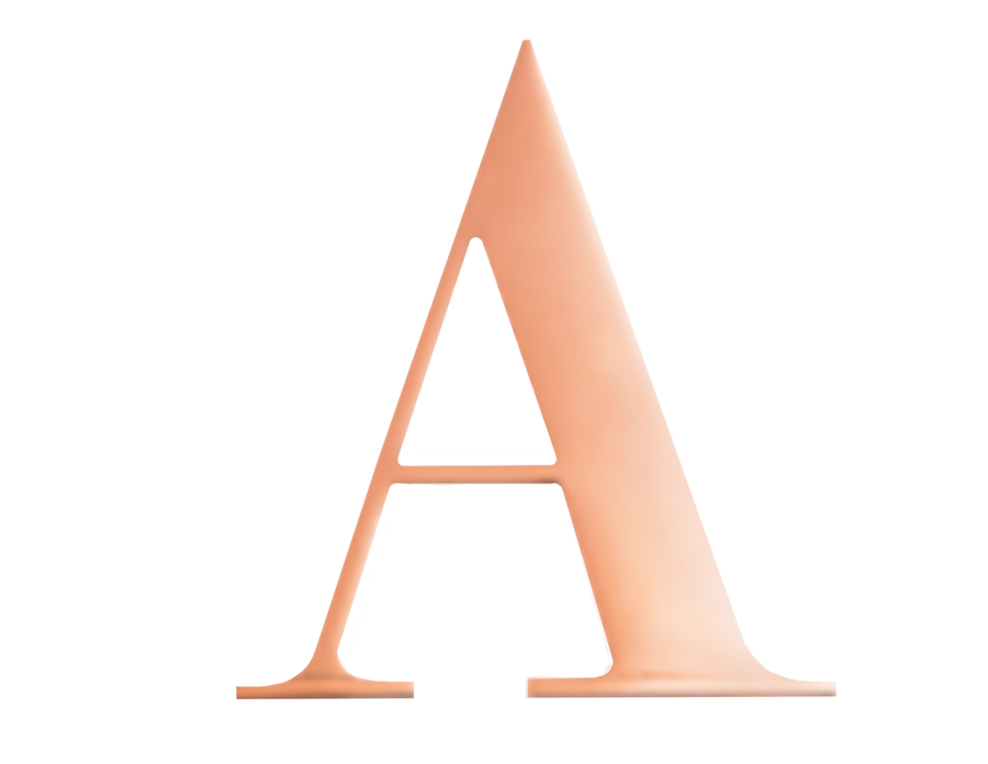 Rose Steel Initial A