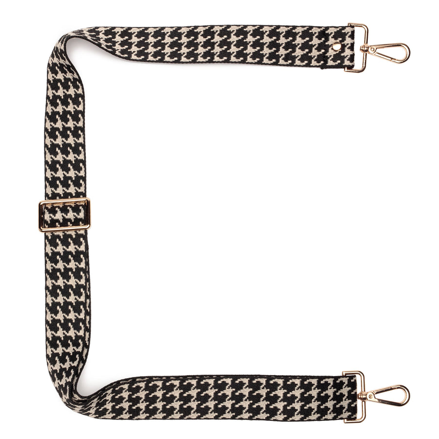 Crossbody strap - Black Dogtooth