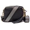 Mini Crossbody Black (Silver Chevron Strap)