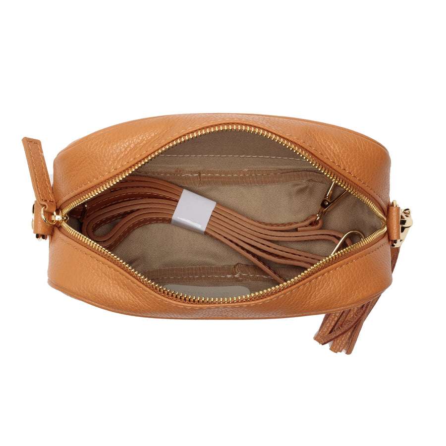 Crossbody Tan (Olive Leopard strap)