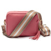 CROSSBODY ERDBEERE (CHAMPAGNER STREIFEN RIEMEN)