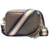 CROSSBODY GRAU (MARINEBLAUER KUPFER-TASCHENRIEMEN)