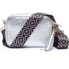 CROSSBODY SILBER (BLAUE DIAMANT-RIEMEN)