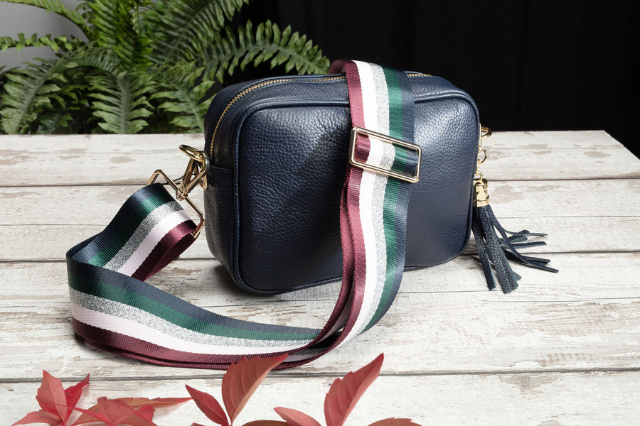 CROSSBODY MARINEBLAU (FARBSTREIFEN-RIEMEN)