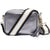 Crossbody Metallic Pewter (Black/White/Gold Strap)