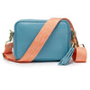 Crossbody Aqua (Distressed Tangerine Strap)