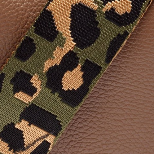 Crossbody strap - Olive Leopard