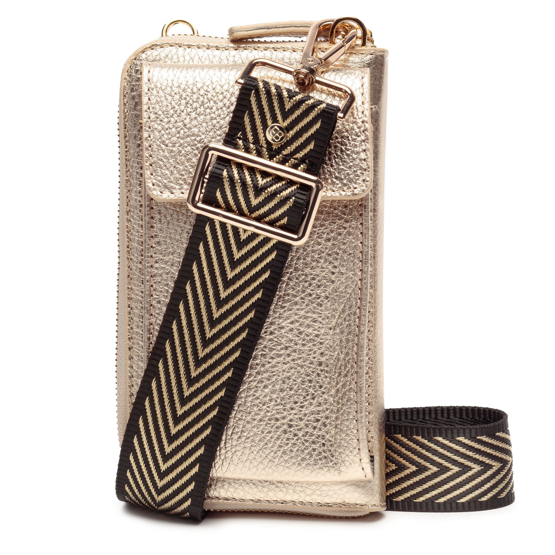 Phone bag Gold (Gold Chevron strap)
