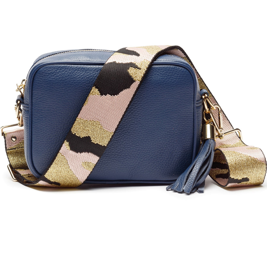 Crossbody Bag In Navy With Interchangeable Straps