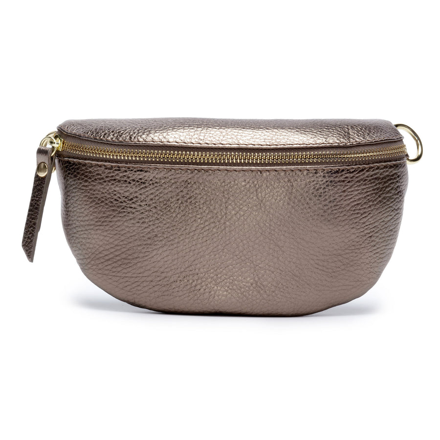 SLING TASCHE - BRONZE (SILBER CHEVRON RIEMEN)