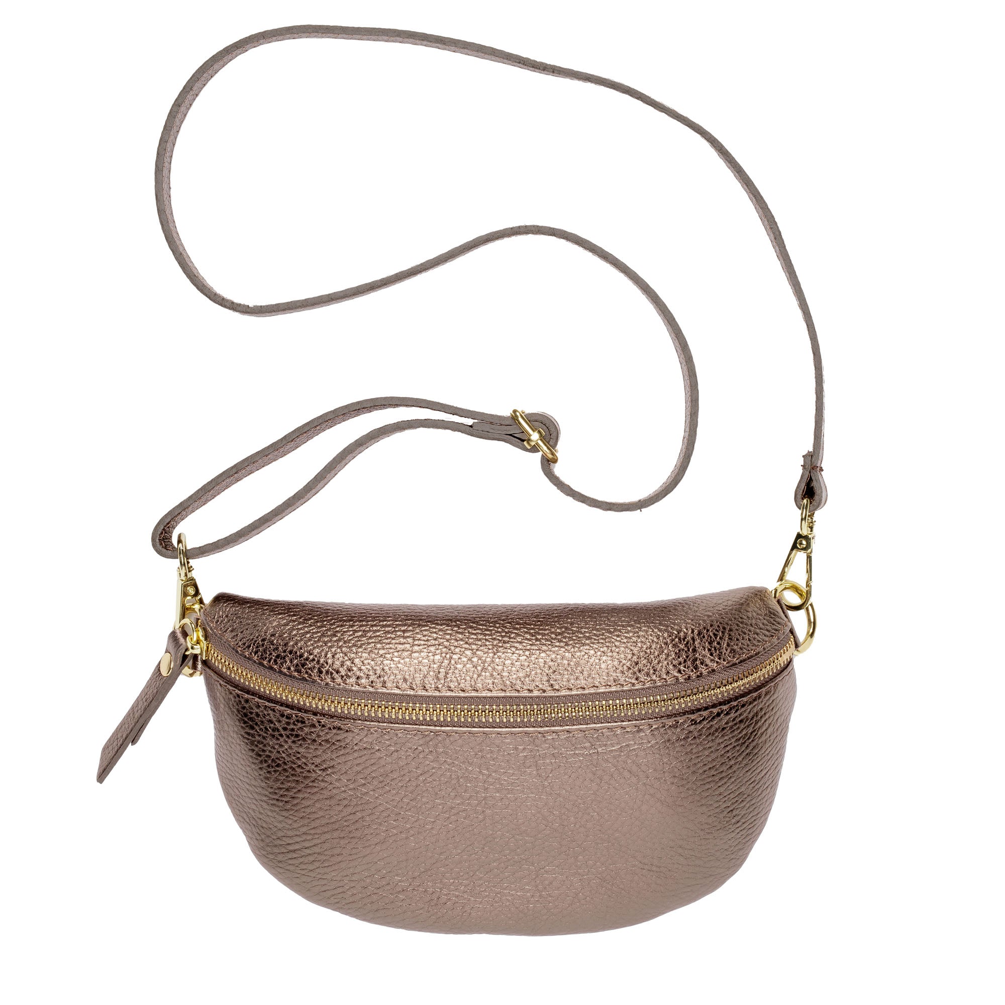 Sling Bag - Bronze with Black/Gold/White Strap