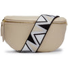 Sling Bag - Stone with black/white abstract Strap