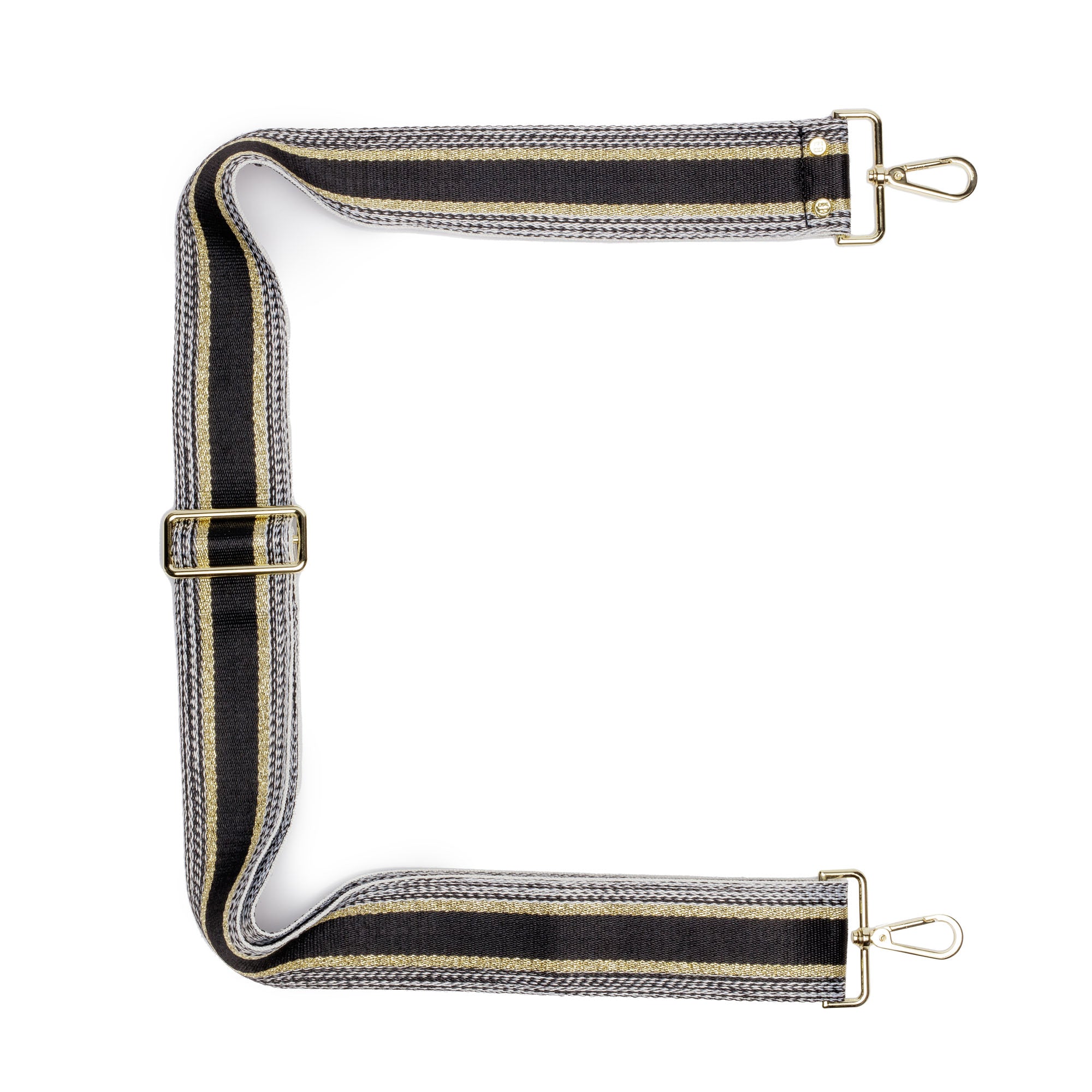 Crossbody strap - Metallic Black/Gold
