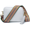 CROSSBODY WEISS (GRÜNER AZTEKEN RIEMEN)