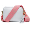 CROSSBODY WEISS (PINK STRICKDIAMANT RIEMEN)