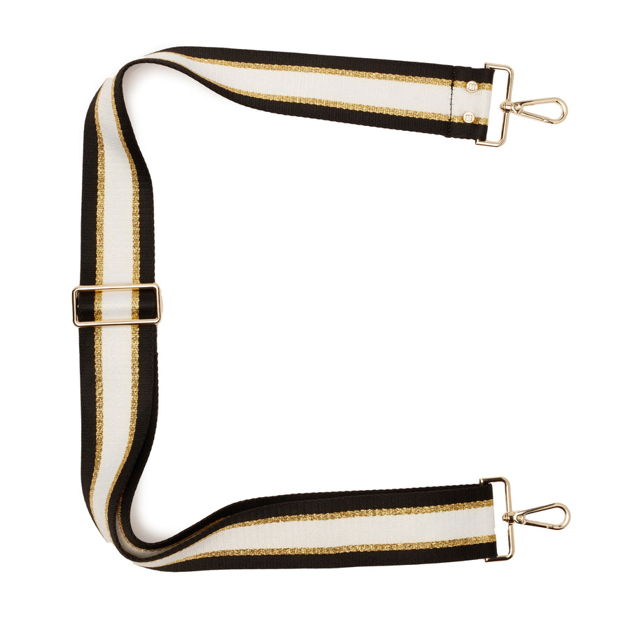 Crossbody Gurt - ﻿Schwarz/gold﻿/weiß 