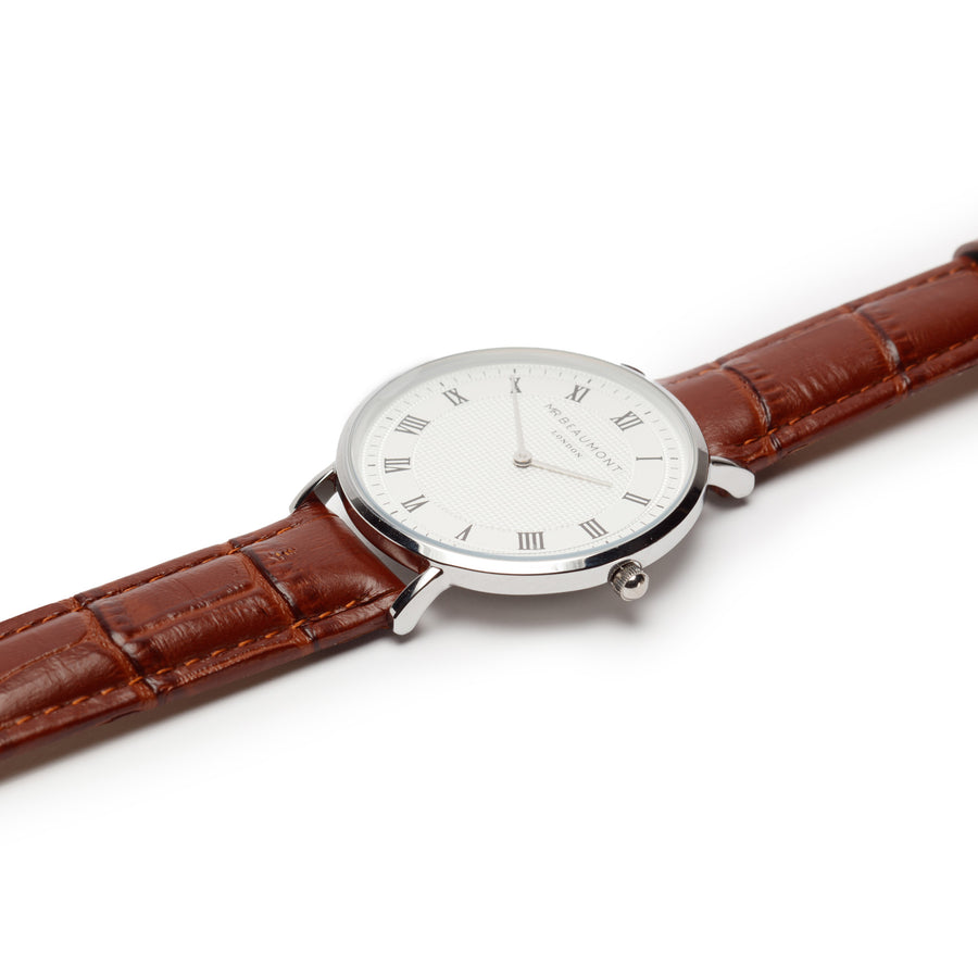 Mr Beaumont Retro Brown/Silver Case
