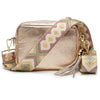 CROSSBODY CHAMPAGNER (PASTELLGEWEBE RIEMEN)