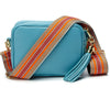 Crossbody Aqua (Orange Aztekenriemen)
