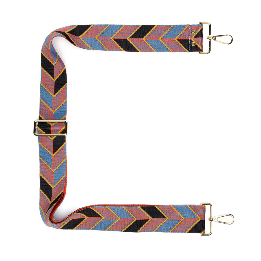Crossbody strap - Black/Blue Arrows