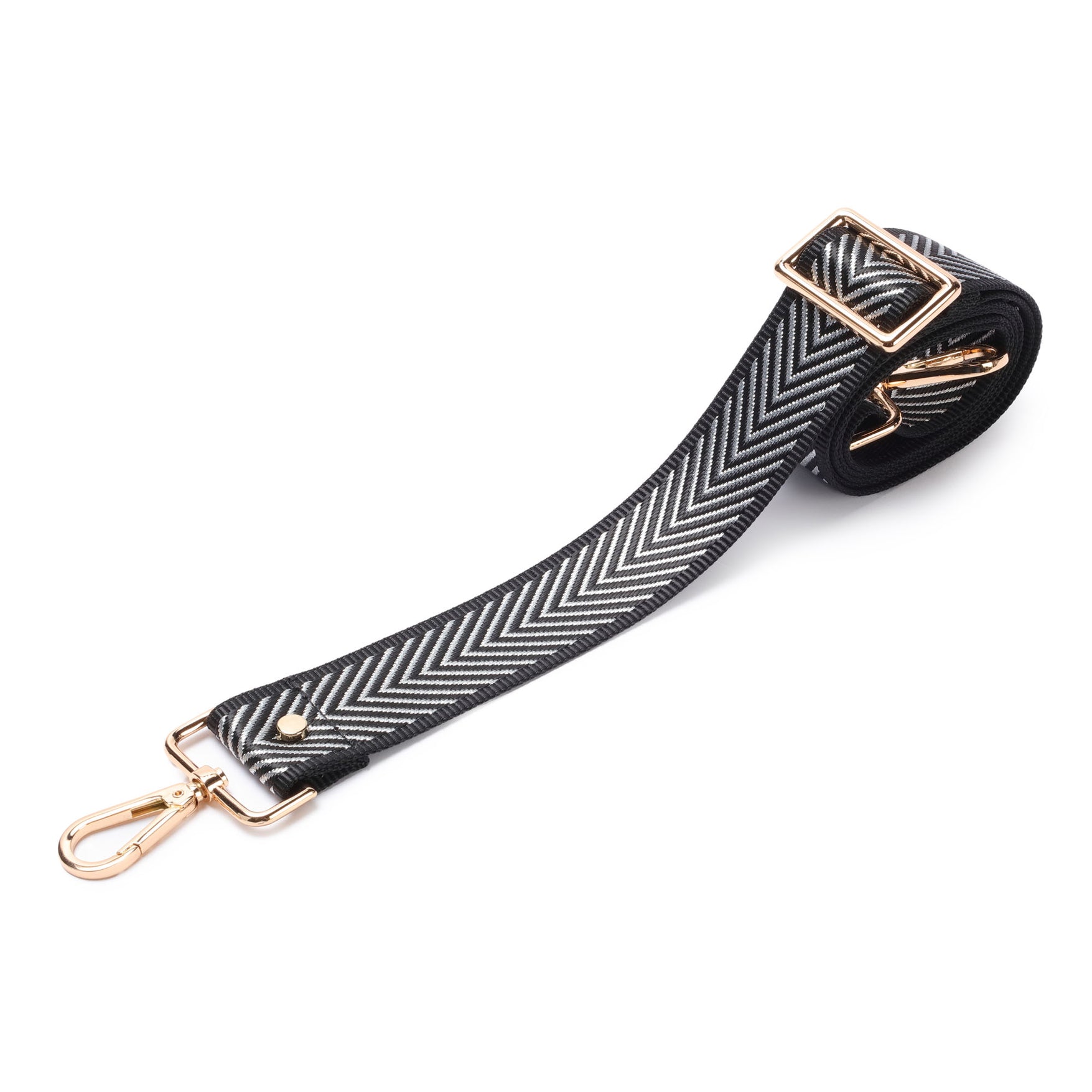 CROSSBODY RIEMEN - SILVER CHEVRON