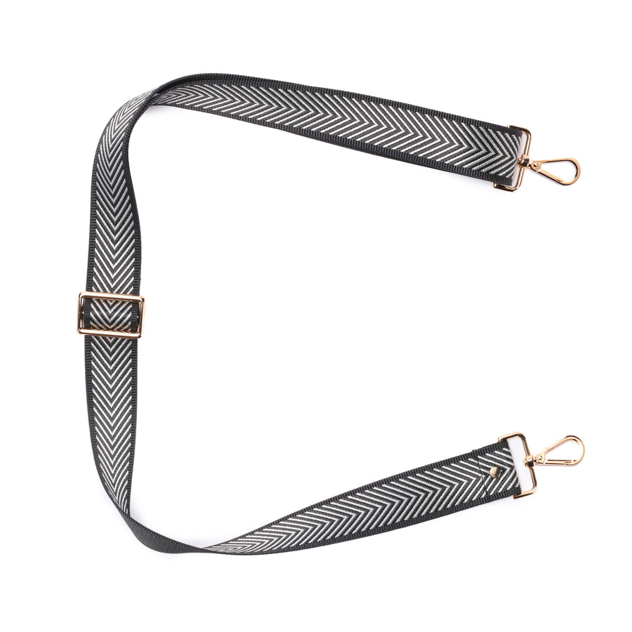 Crossbody strap - Silver Chevron