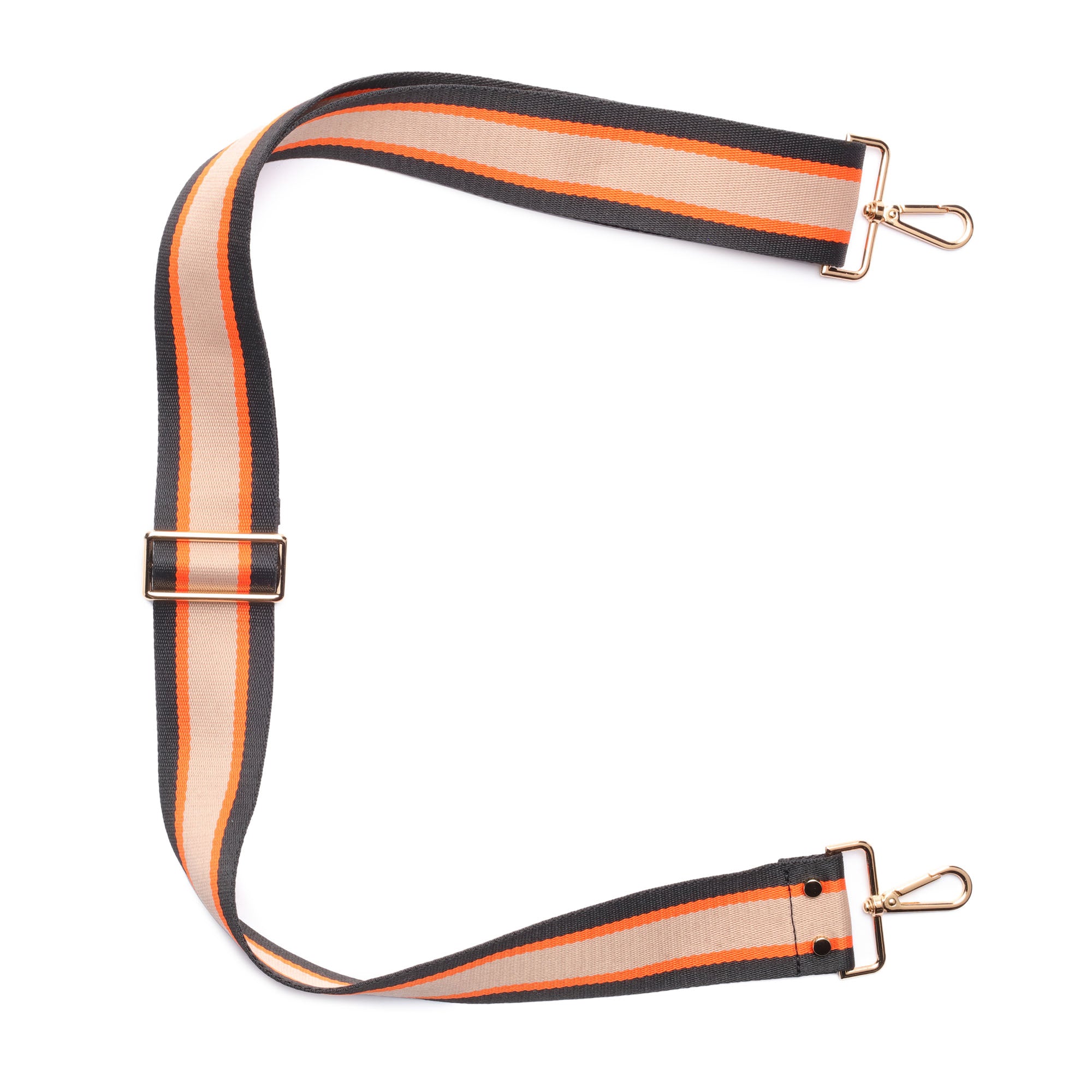 Crossbody strap - Orange Black Stripe