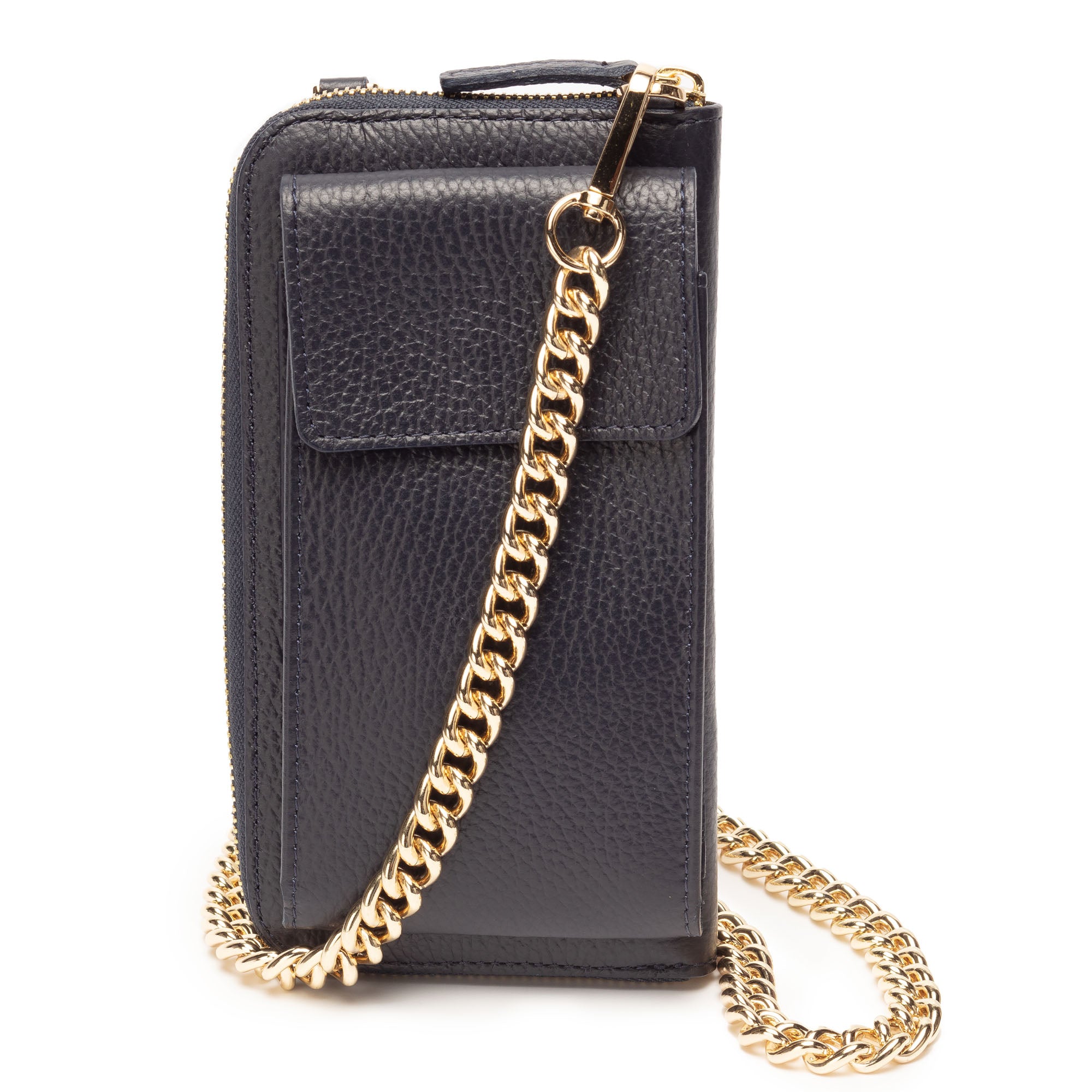 Phonebag Navy (Gold Chain strap)