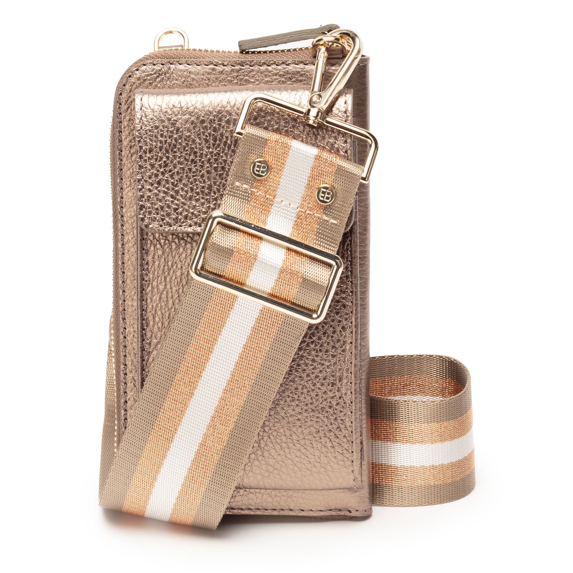Phonebag Bronze (Champagne Stripes strap)