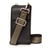 Phonebag Black (Gold Chevron strap)
