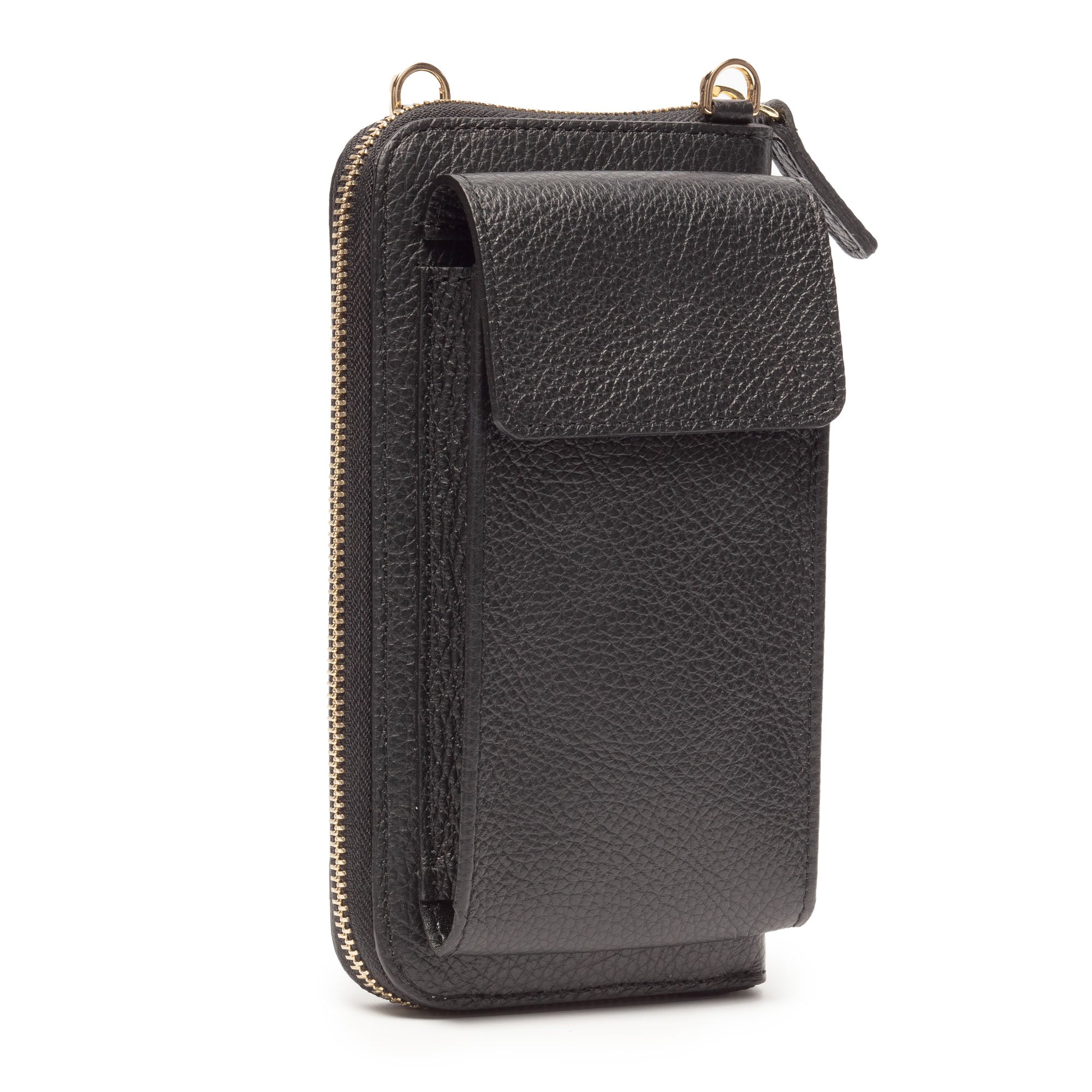 Phonebag Black (Olive Leopard strap)
