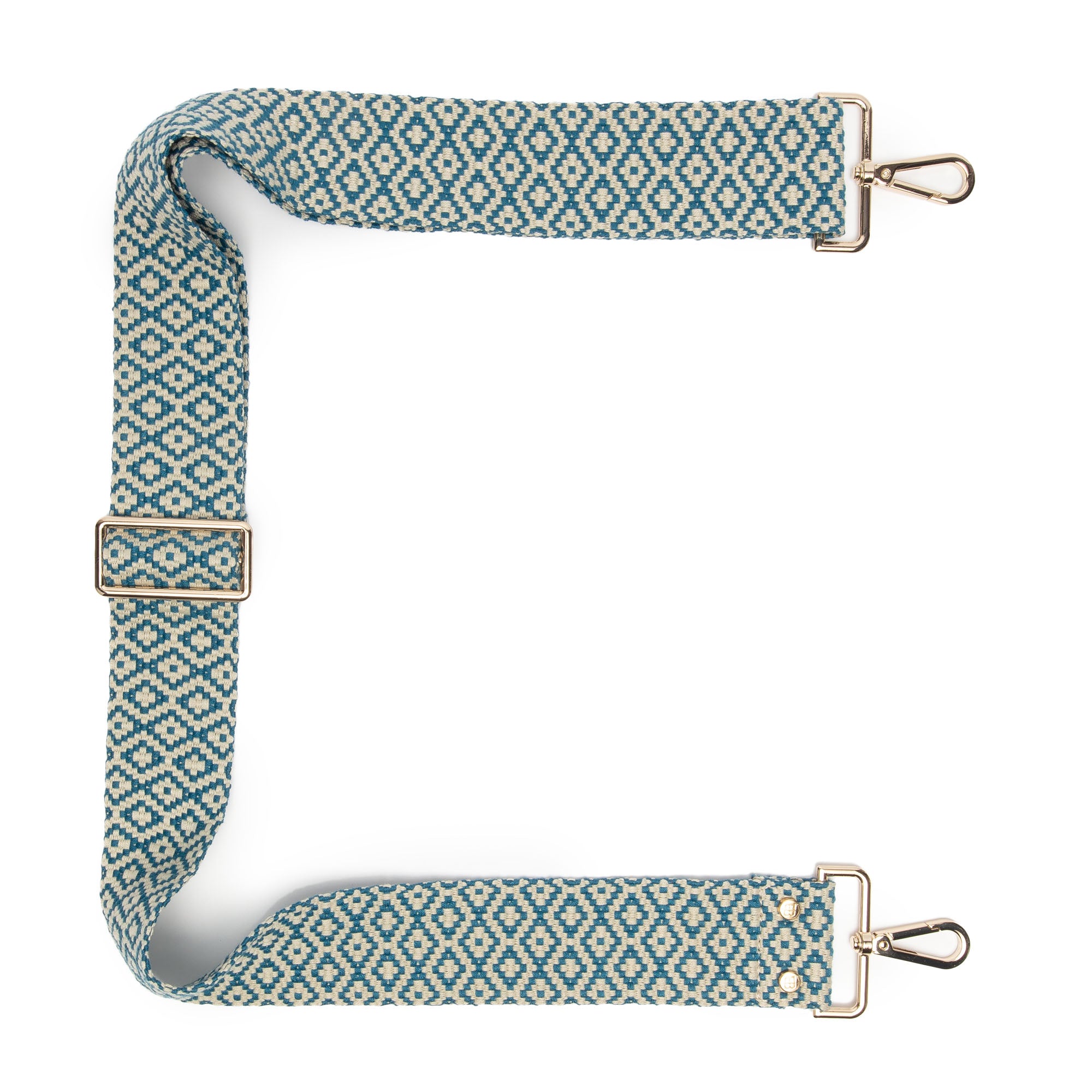 Crossbody strap - Blue Knitted Diamond