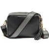 Crossbody Schwarz (Silbernes Chevronband)