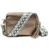 CROSSBODY METALLISCHE BRONZE (PYTHON RIEMEN)