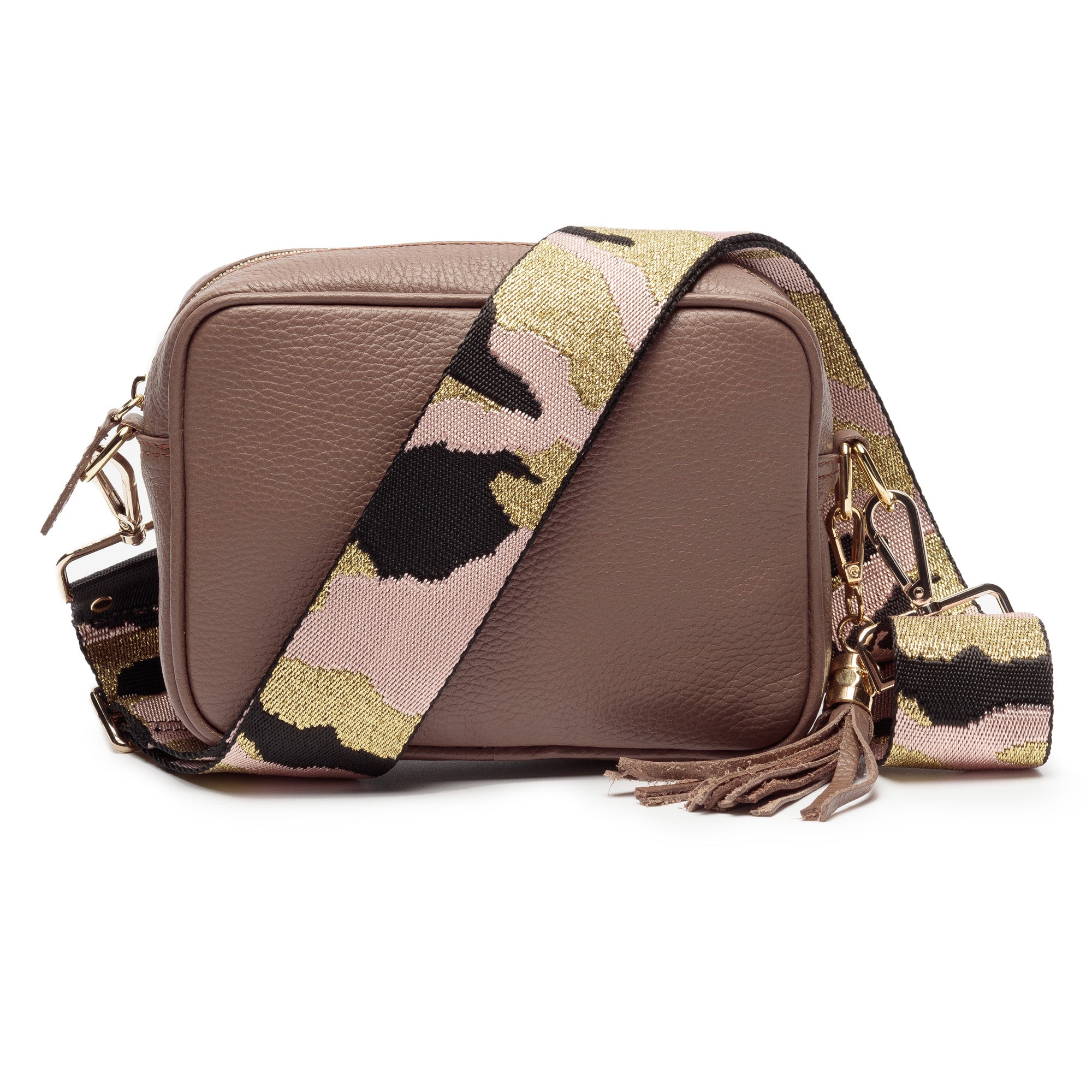 Crossbody Taupe (Pink Camouflage strap)