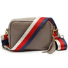 Crossbody Grau (Dreifarbiger Riemen)