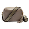 CROSSBODY GRAU (GOLD-CHEVRON RIEMEN)