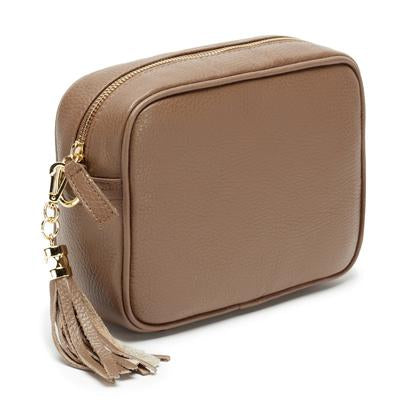 CROSSBODY TAUPE (CHAMPAGNER STREIFEN RIEMEN)