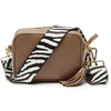CROSSBODY TAUPE (ZEBRA RIEMEN)