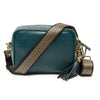 CROSSBODY TEAL (GOLD-CHEVRON RIEMEN)