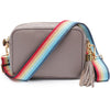 Crossbody Grau (Regenbogen Riemen)