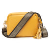 CROSSBODY SENF (GOLD-CHEVRON RIEMEN)