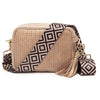 Woven Crossbody Light Coffee (Blue Diamond Strap)