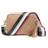 Woven Crossbody Light Coffee (Colour Strip Strap)