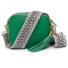 Mini Crossbody Emerald (Grey Chevron Strap)