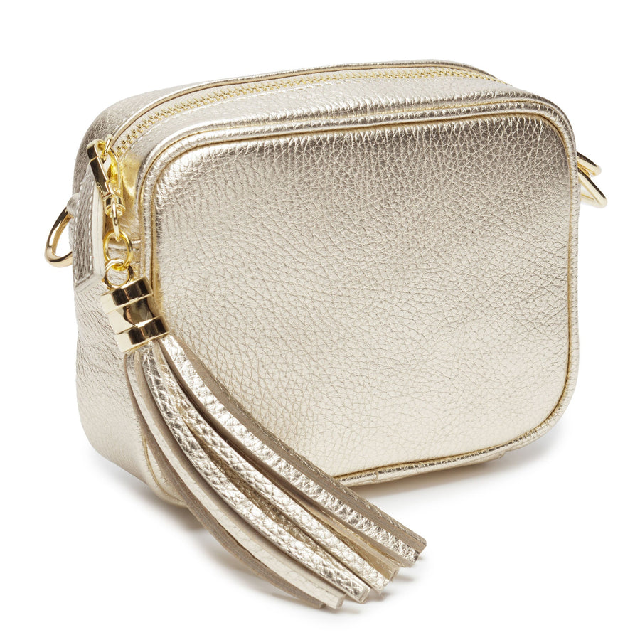 Mini Crossbody Gold (Charcoal Stripe Strap)